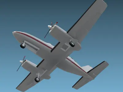 Cessna Chancellor private airplane 3D model