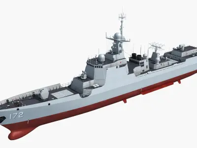 Chinese Navy Type 052D Destroyer 172 3D model