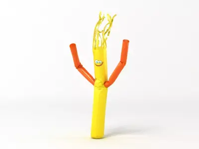 Skydancer 2 orange toy stick 3D model