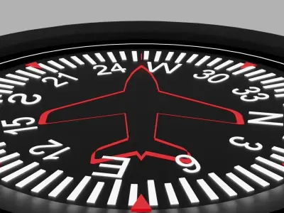 Heading indicator 3D model