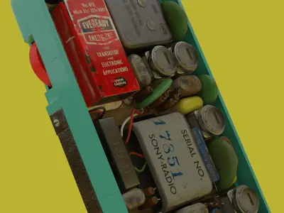 Sony TR-63 Transistor Radio 3D model
