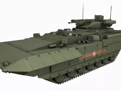 T-15 Armata Russian Heavy APC Game PBR Model Low-poly 3D model