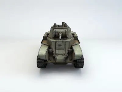 Low Poly BT-7 light cavalry tank Low-poly 3D model