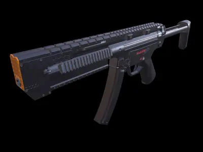 Sub Machine Gun Low-poly 3D model