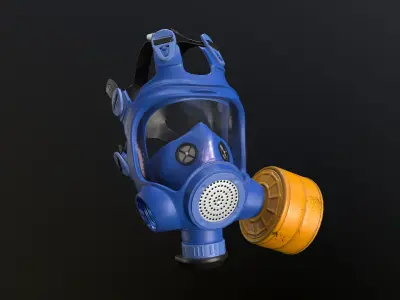 Gas Mask  Low-poly 3D model