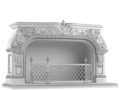Classic fireplace 3D model