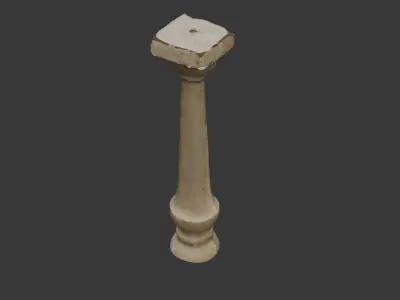 Classical Stone Baluster 3D Scan Low-poly 3D model