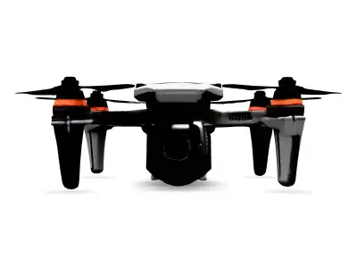 Realistic Foldable Quadcopter Drone Low-poly 3D model