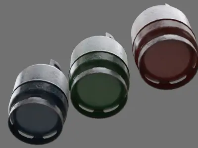 Gas Cylinder 1B Low-poly 3D model