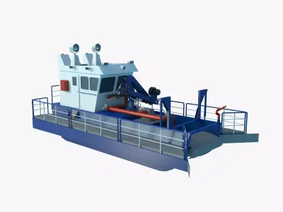 Trash Skimmer Boat 3D model