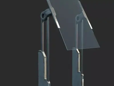 Future sci-fi landing computer 3D model