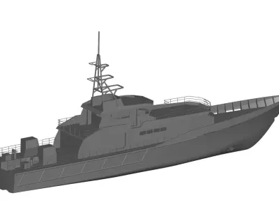 High speed boat  3D model