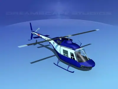 Bell OH-58B US Air Force 3D model