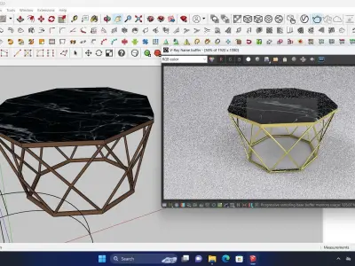 Coffee table hexagonal Free 3D model
