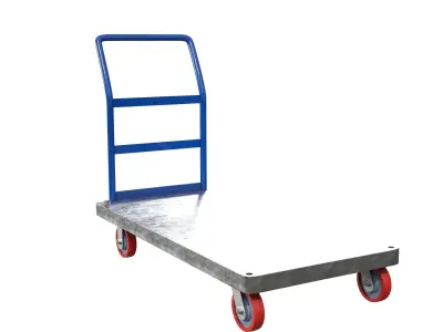 Steel Cart Photorealistic Low-poly 3D model