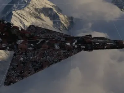 Mirage 2000 Scifi Low-poly 3D model