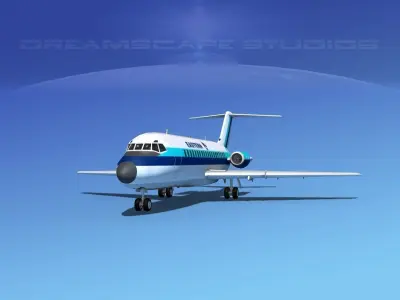 Douglas DC-9-15 Eastern 3D model