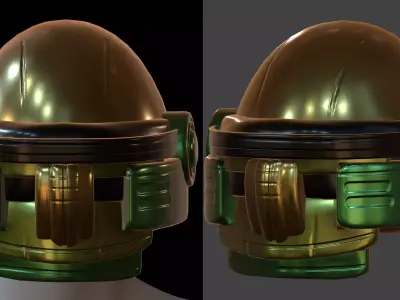 Gas mask helmet 3d model scifi Low-poly  Low-poly 3D model 552