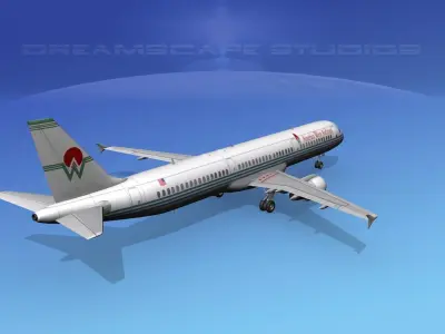 Airbus A321 America West Airlines 3D model