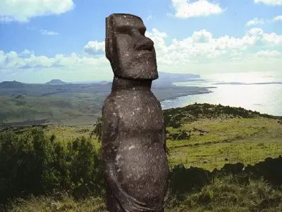 Easter Island Moai Statue High Poly 3D model