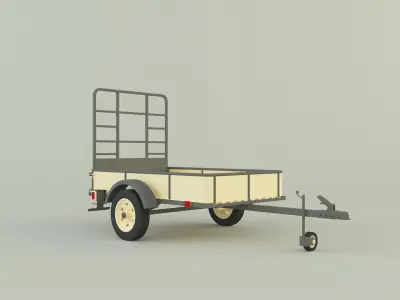 car trailer model 72 3D model