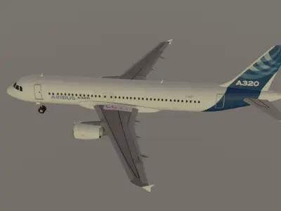 Airbus a320-214 airbus house livery 3D model