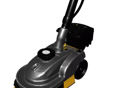 Industrial Floor Scrubber Cleaning Machine Low-poly 3D model