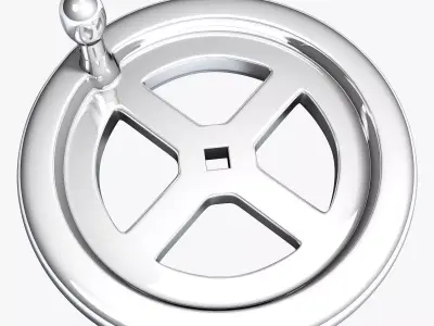 Crank Wheel High poly 3D model