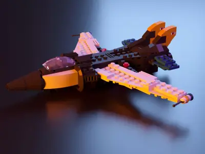 Lego technic plane jet Thunder Wings stl 3D print model