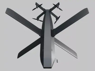 Drone XH-2 - Miltary Drone 3D model