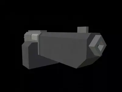 PS1 Style Semi Auto Shotgun Low-poly 3D model
