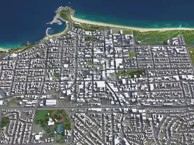 Wollongong Low-poly 3D model