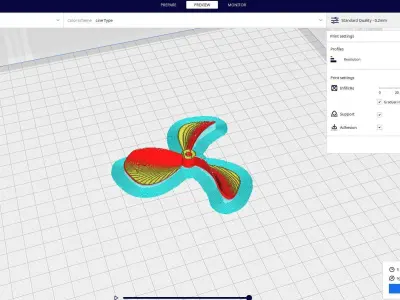 Ship Propeller 3 Blade 3D print model