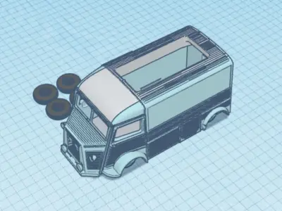 Citroen Printable Box Van 3D print model