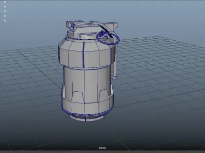 Scifi Frag Granade Low-poly 3D model