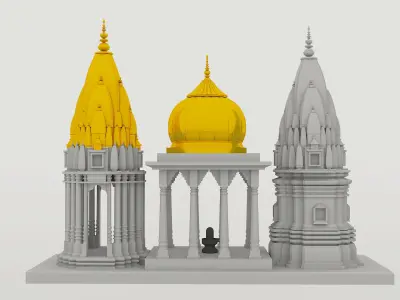 kashi vishwanath temple 3D model