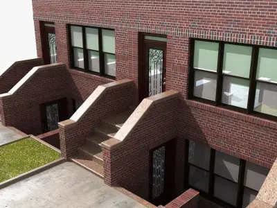 Hystoric NYC Brick Townhouse 3D model