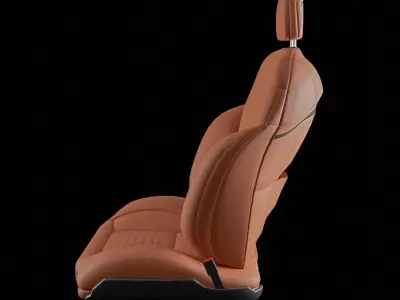 Car seat executive brown 3D model