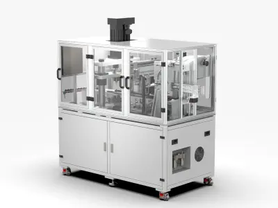 Automatic Permanent Magnet Rotor Into Shaft Assembly Machine 3D model