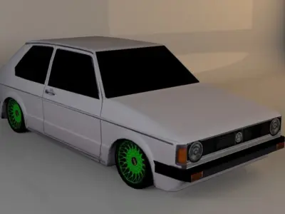 lowpoly car Low-poly 3D model