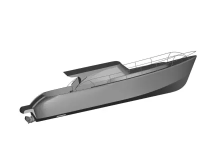 High speed boat 3D model