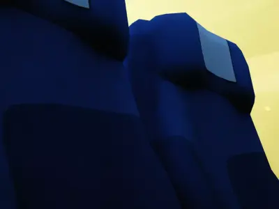 Airplane Inside Low-poly 3D model