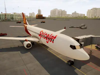 Boeing 737  Exterior and Interior for ue4 and unity  Low-poly 3D model