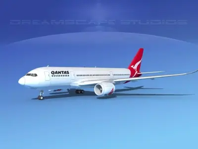 Airbus A350-800 Qantas 3D model
