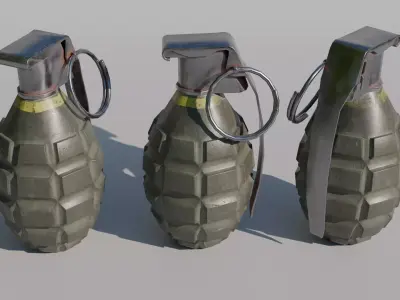 Mk 2 Grenade Low-poly 3D model