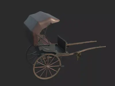  carriage animal-drawn vehicle passenger vehicle 3D model