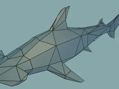 Hammerhead Shark Free low-poly 3D model