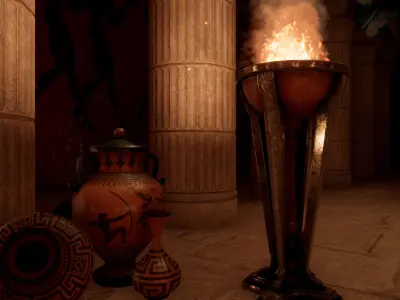 Temple of Athena Low-poly 3D model