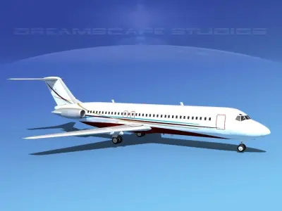 Douglas DC-9-30 Corporate 4 3D model