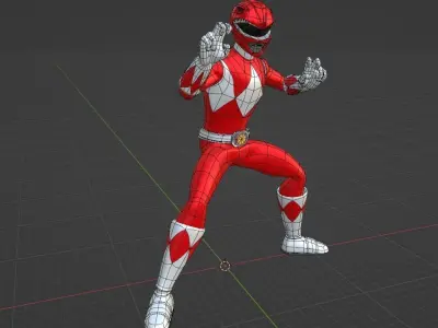 Red Ranger - Power Ranger 3D model